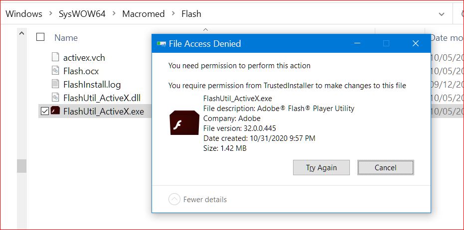 adobe flash 20 not installing on windows 7 ie11